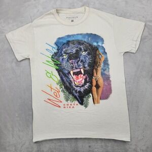 PacSun T Shirt Mens Small Panther Costa Rica Wet Wild Cat Bikini Girl Adult